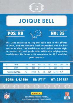 2015 Donruss - Press Proof Blue #51 Joique Bell Back