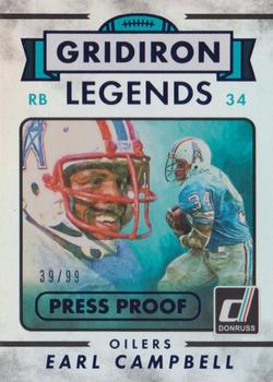 2015 Donruss - Press Proof Blue #293 Earl Campbell Front