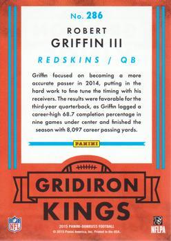 2015 Donruss - Press Proof Silver #286 Robert Griffin III Back