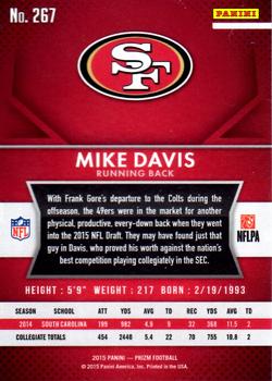 2015 Panini Prizm #267 Mike Davis Back