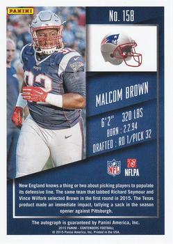 2015 Panini Contenders #158 Malcom Brown Back