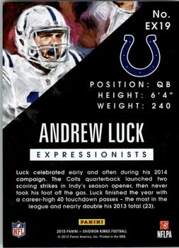 2015 Panini Gridiron Kings - Expressionists #EX19 Andrew Luck Back