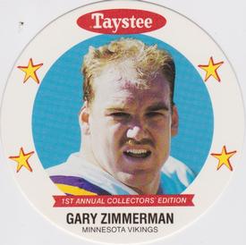 1989 Taystee Minnesota Vikings Discs #11 Gary Zimmerman Front