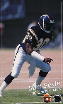 1990 San Diego Chargers Smokey #NNO Sam Seale Front