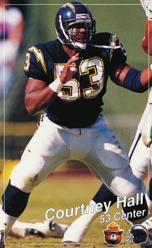 1990 San Diego Chargers Smokey #NNO Courtney Hall Front