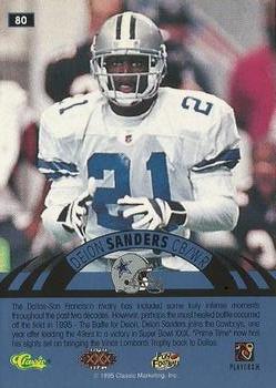 1996 Classic NFL Experience - Super Bowl Red #80 Deion Sanders Back