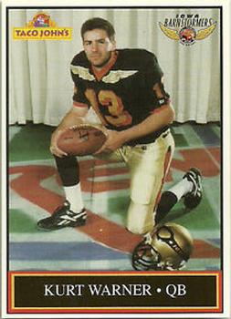 1995 Taco John's Iowa Barnstormers (AFL) #NNO Kurt Warner Front