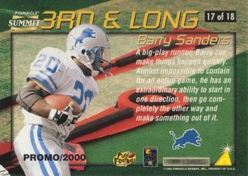 1996 Summit - Third and Long Promos #17 Barry Sanders Back