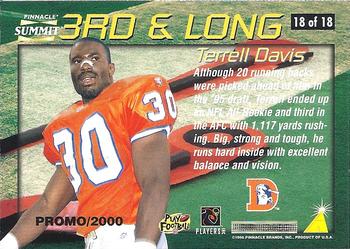 1996 Summit - Third and Long Promos #18 Terrell Davis Back