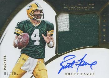 2015 Panini Immaculate Collection - Premium Patches Autographs #PP-BF Brett Favre Front