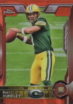 2015 Topps Chrome - Orange Refractor #102 Brett Hundley Front