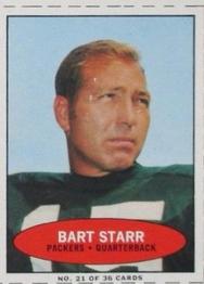 1971 Bazooka #21 Bart Starr Front