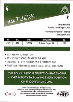 2016 SAGE HIT #4 Max Tuerk Back