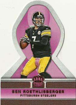 2015 Panini Crown Royale - Pink Ribbons Die Cuts Red #PR7 Ben Roethlisberger Front