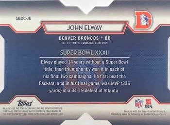 2015 Topps Chrome Mini - Super Bowl 50 Die Cuts #SBDC-JE John Elway Back