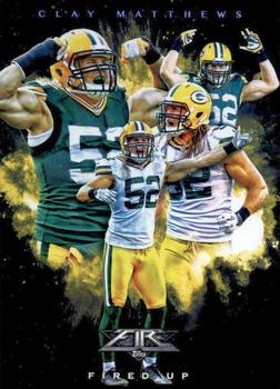 2015 Topps Fire - Fired Up #FIU-CM Clay Matthews Front