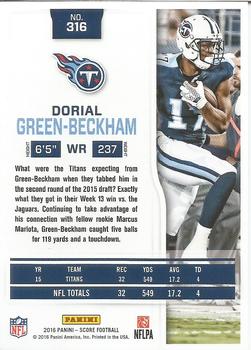 2016 Score #316 Dorial Green-Beckham Back