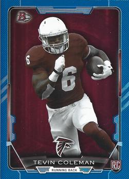 2015 Bowman - Rookies Rainbow Blue #61 Tevin Coleman Front
