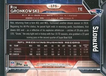 2015 Topps - Super Bowl 50 #175 Rob Gronkowski Back