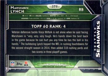 2015 Topps - Super Bowl 50 #379 Marshawn Lynch Back