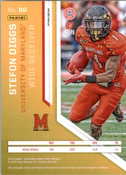 2016 Panini Prizm Collegiate Draft Picks - Prizms #86 Stefon Diggs Back