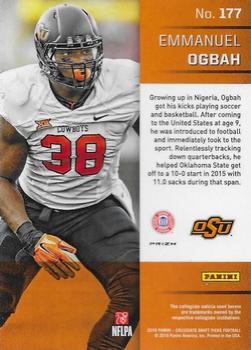 2016 Panini Prizm Collegiate Draft Picks - Prizms Blue #177 Emmanuel Ogbah Back