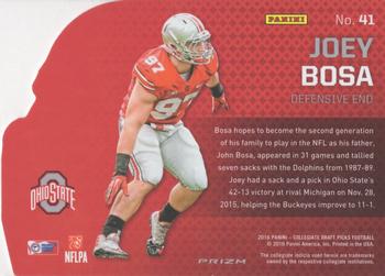 2016 Panini Prizm Collegiate Draft Picks - Helmet Die Cut #41 Joey Bosa Back