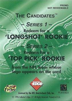 1996 Collector's Edge President's Reserve - Promos #NNO Philadelphia Eagles Back