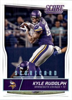 2016 Score - Scorecard #185 Kyle Rudolph Front