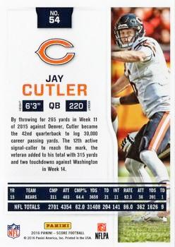 2016 Score - Artist's Proof #54 Jay Cutler Back