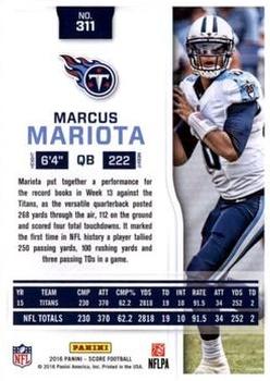 2016 Score - First Down #311 Marcus Mariota Back