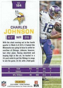 2016 Score - Gem Masters #184 Charles Johnson Back