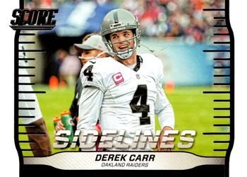 2016 Score - Sidelines #23 Derek Carr Front