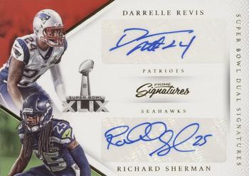 2016 Panini Prime Signatures - Super Bowl Dual Signatures #SBS-RS Darrelle Revis / Richard Sherman Front