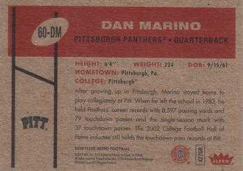 2012 Fleer Retro Ultra - 1960 Fleer #60-DM Dan Marino Back