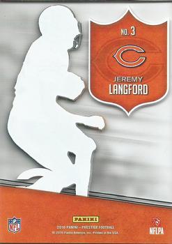 2016 Panini Prestige - NFL Shield #3 Jeremy Langford Back