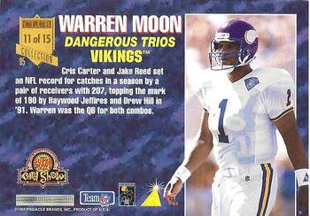 1996 Pinnacle Super Bowl Card Show #11 Warren Moon Back