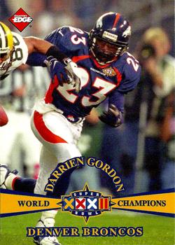 1998 Collector's Edge Super Bowl XXXII - Denver Broncos B Prefix #B7 Darrien Gordon Front