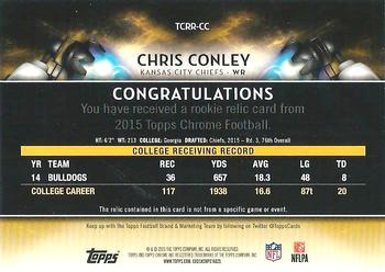2015 Topps Chrome - Rookie Relics Retail #TCRR-CC Chris Conley Back