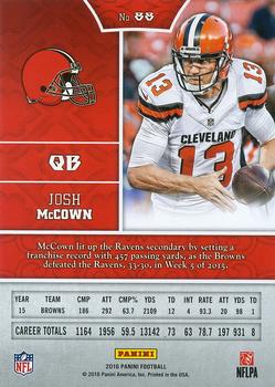 2016 Panini #88 Josh McCown Back