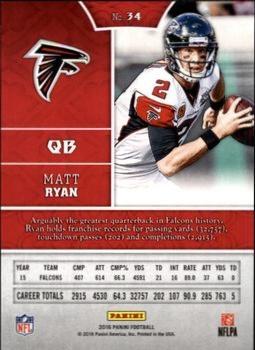 2016 Panini - Chivalry #34 Matt Ryan Back