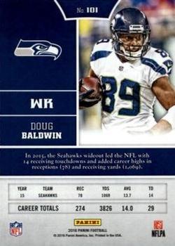 2016 Panini - Chivalry #101 Doug Baldwin Back