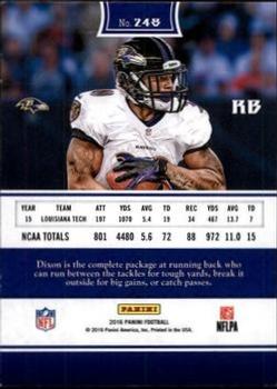 2016 Panini - Chivalry #248 Kenneth Dixon Back