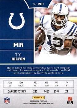 2016 Panini - Chainmail Armor #190 T.Y. Hilton Back