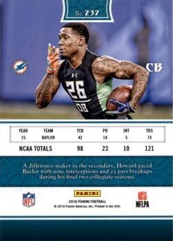 2016 Panini - Knight's Templar Foil #237 Xavien Howard Back