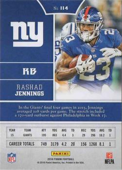 2016 Panini - Red #114 Rashad Jennings Back