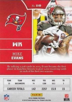 2016 Panini - Red #118 Mike Evans Back