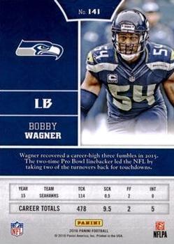 2016 Panini - Red #141 Bobby Wagner Back