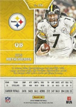 2016 Panini - Red #151 Ben Roethlisberger Back