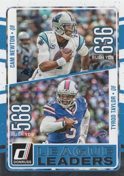 2016 Donruss - League Leaders #18 Cam Newton / Tyrod Taylor Front